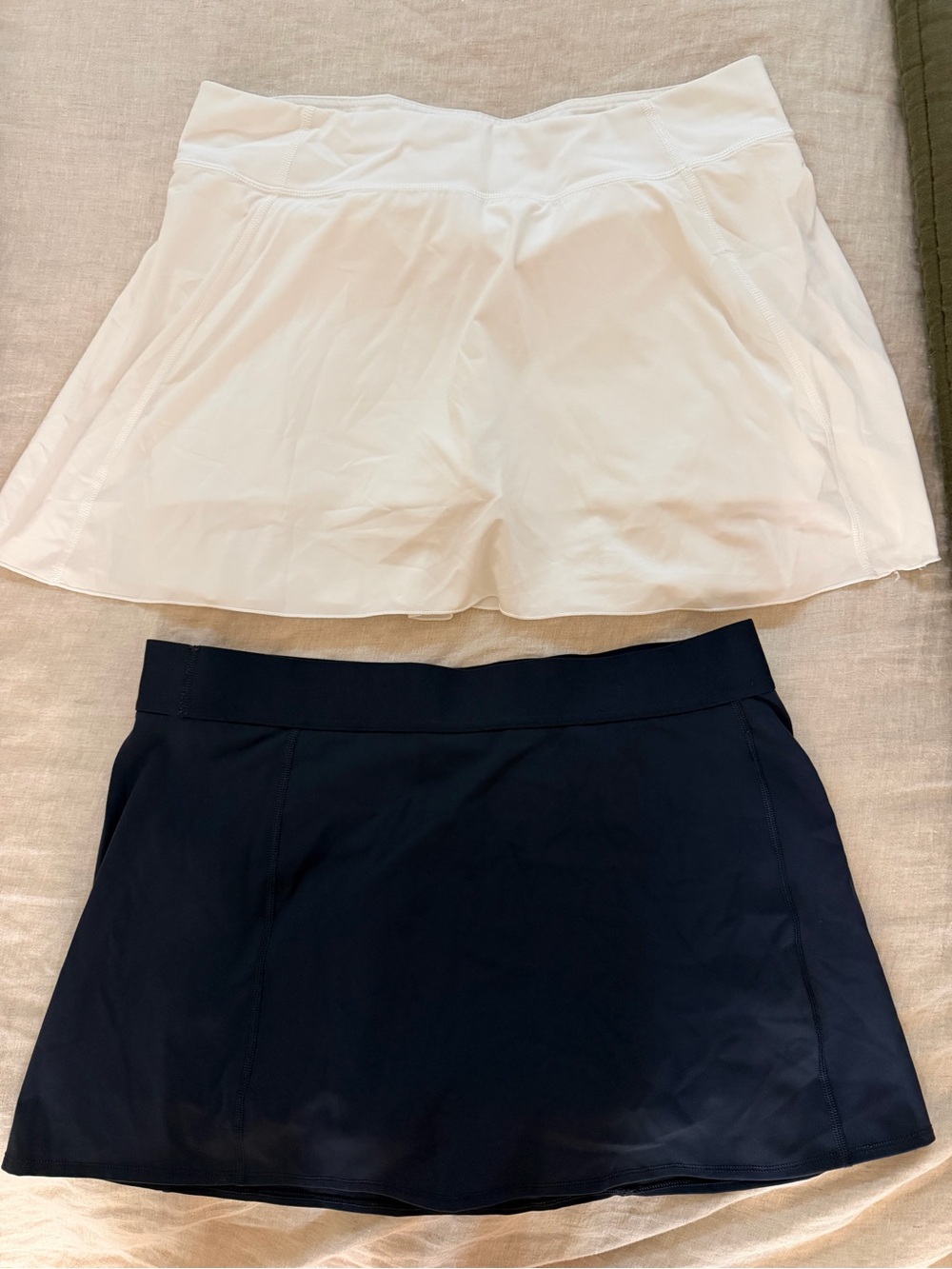 TNA Two Athletic Skorts - White and Navy worn one time each XL